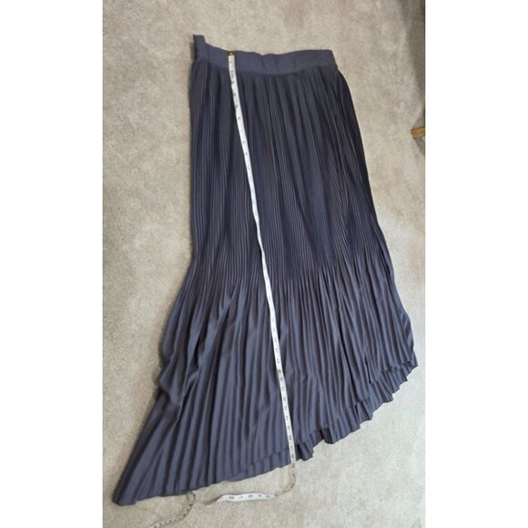 Pleated Midi Skirt Old Navy Size L Gray Polyester - Picture 6 of 7